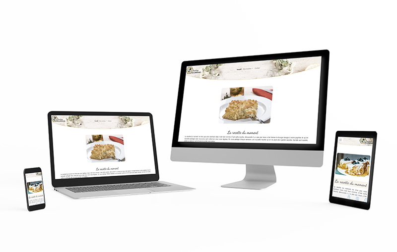 Mockup du site Recettage Gourmand